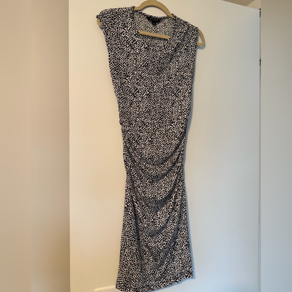 Banana Republic Black and White Patterned Dress